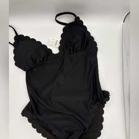 J. Crew Other - J. CREW  Swimsuit One Piece Scalloped Edges NWT Black Size Small